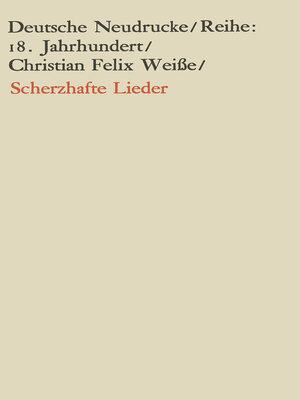 cover image of Scherzhafte Lieder